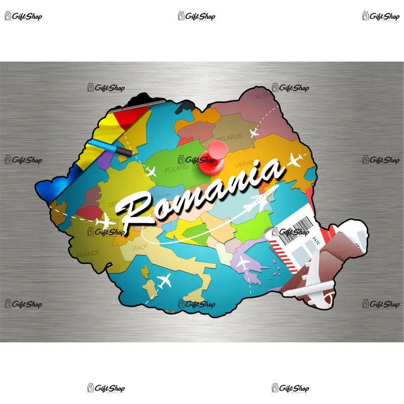 Harta, romania, magnet frigider mgs012
